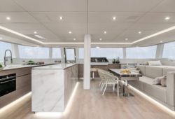 OCA Sunreef 60 catamaran boat rental - main deck
