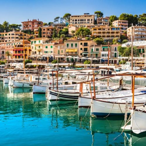 Le port de Soller et ses bateaux traditionnels sur l'le de Majorque dans les Balares