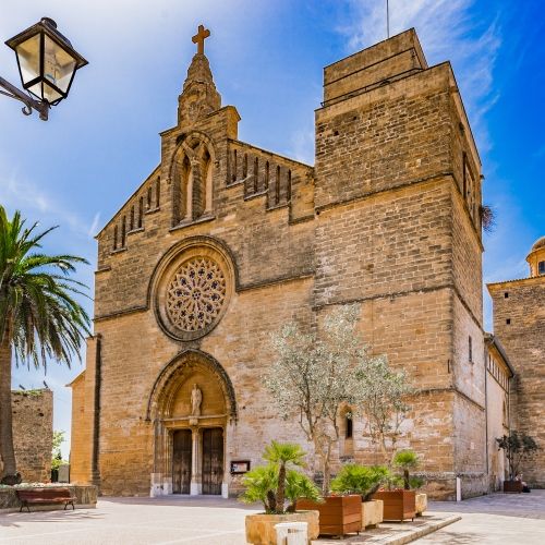 L'glise Sant Jaume dans la vieille ville d'Alcudia dans les les Balares