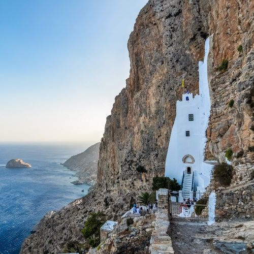 Le monastre d'Hozoviotisa sur l'le d'Amorgos dans les Cyclades en Grce