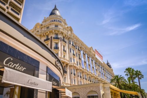 La boutique Cartier et l'htel Carlton sur la Croisette  Cannes