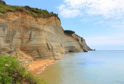 La plage Logas sur l'le de Corfou