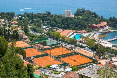 Terrains de tennis en terre battue  Monaco lors des Monte-Carlo Masters