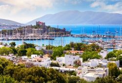 Le port et le chteau de Bodrum en Turquie